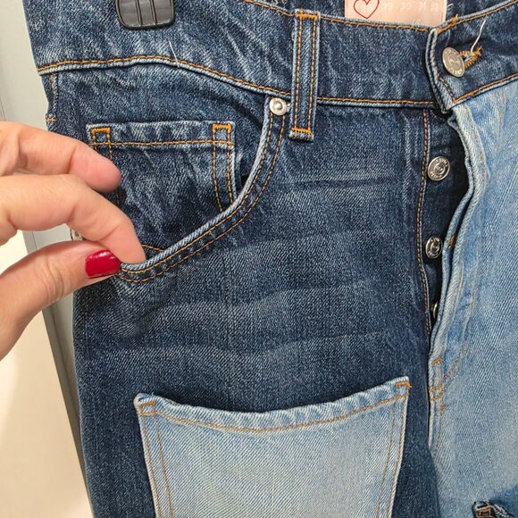 Revice Patchwork Jeans Women’s Size 28 Made in USA Straight Leg High Rise - Picture 9 of 16